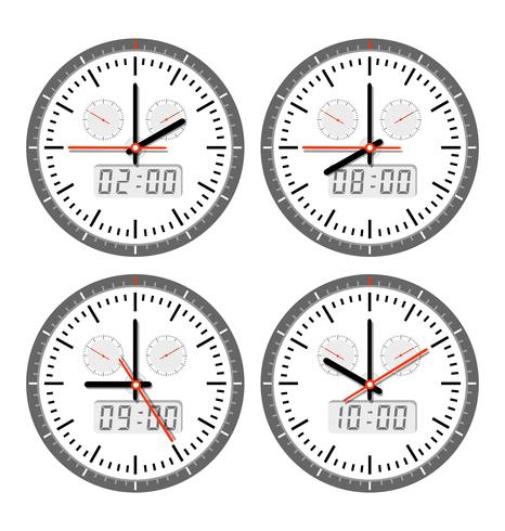 Uhrwerke und Uhren vektor