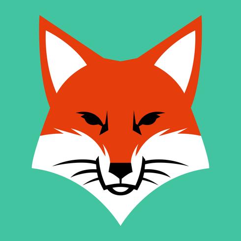 Fox Gesicht Logo Vektor Icon