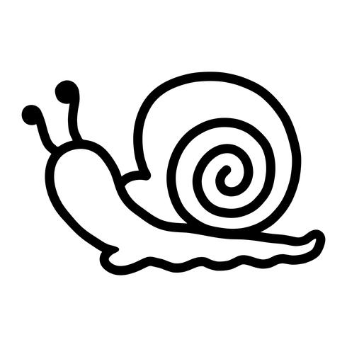 Snail tecknad illustration vektor