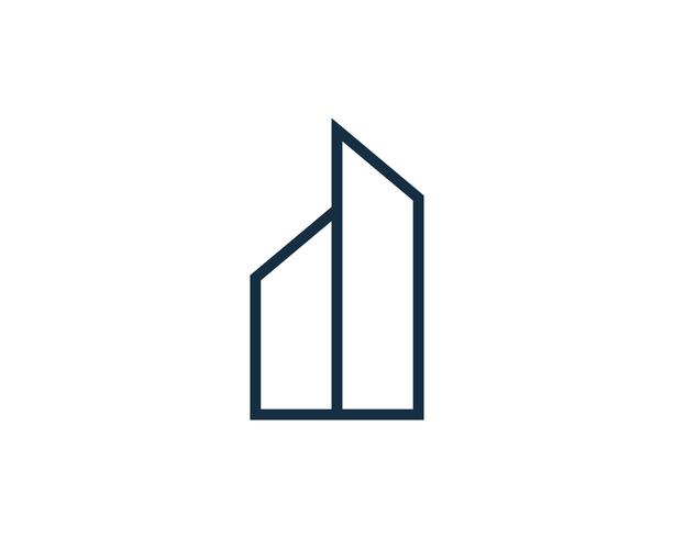 Fastighetsbyggnad Logo Icon Vector