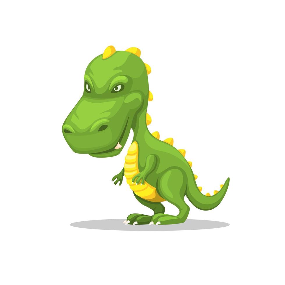 t-rex dinosaurus karaktär maskot tecknad illustration vektor