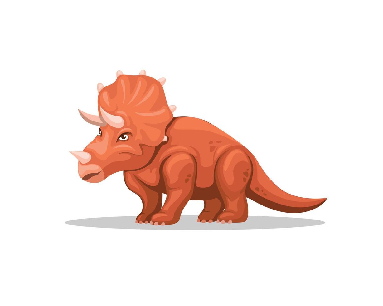 triceratops dinosaurie art karaktär illustration vektor