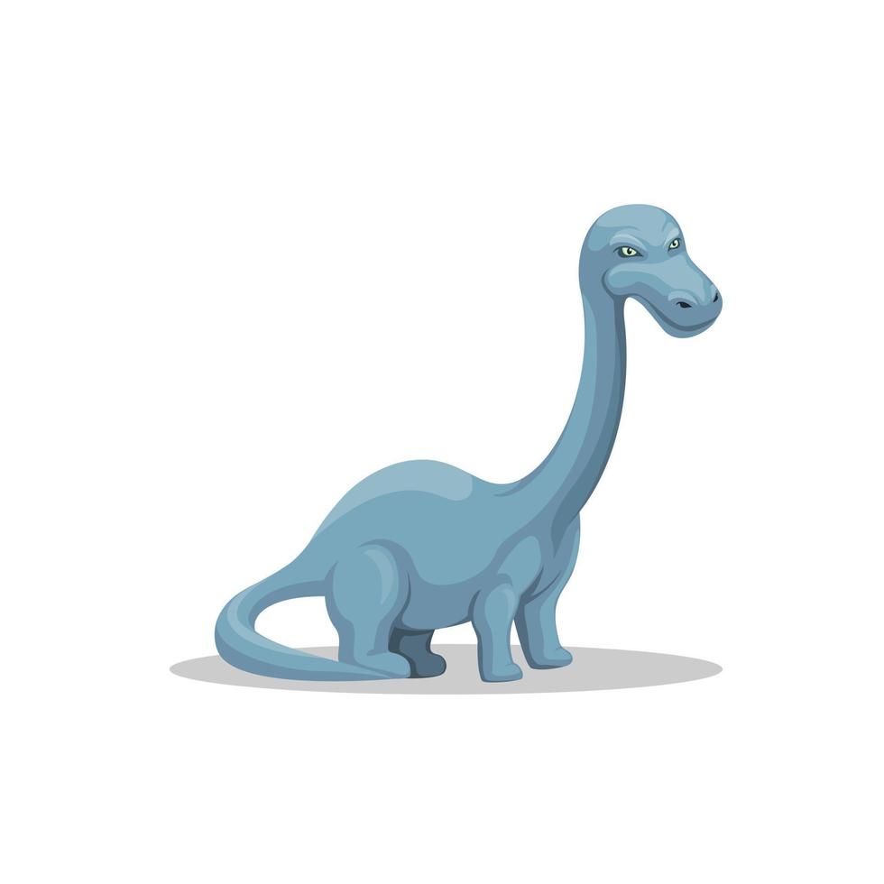 brachiosaurus lång hals dinosaurie djur karaktär illustration vektor