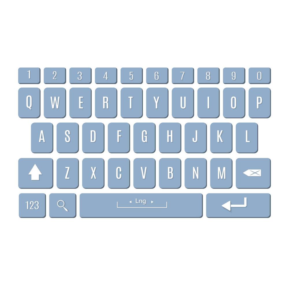 tastatur des smartphones, alphabettasten vektor