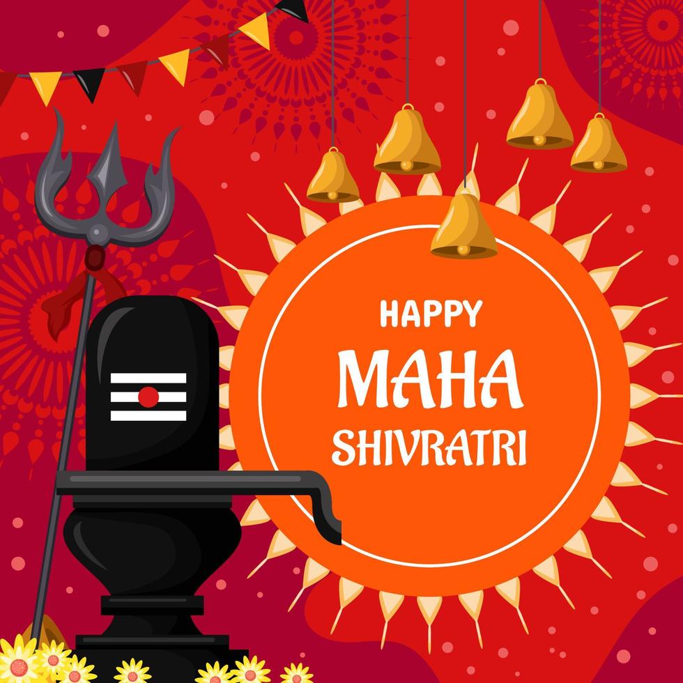 glad maha shivratri bakgrund vektor