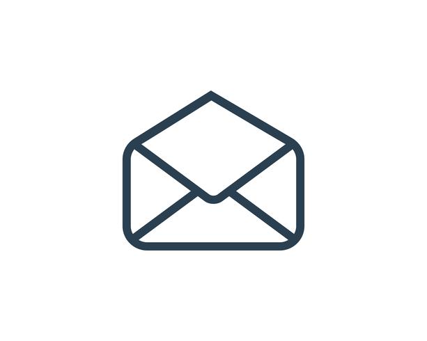 Kuvert Mail Icon Vector Illustration