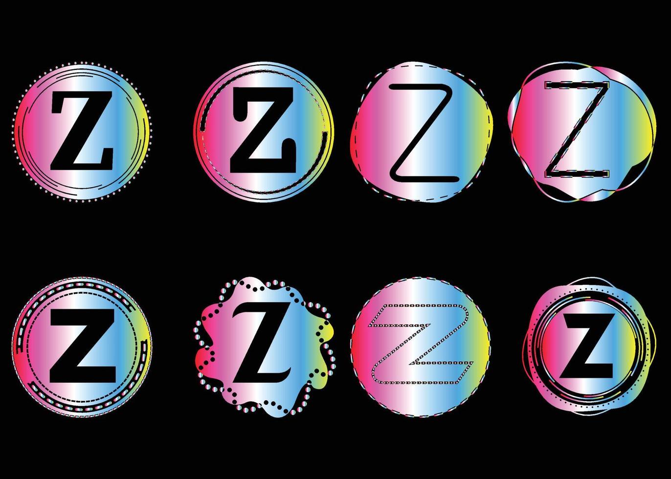 z-Brief-Logo und Icon-Design-Paket vektor
