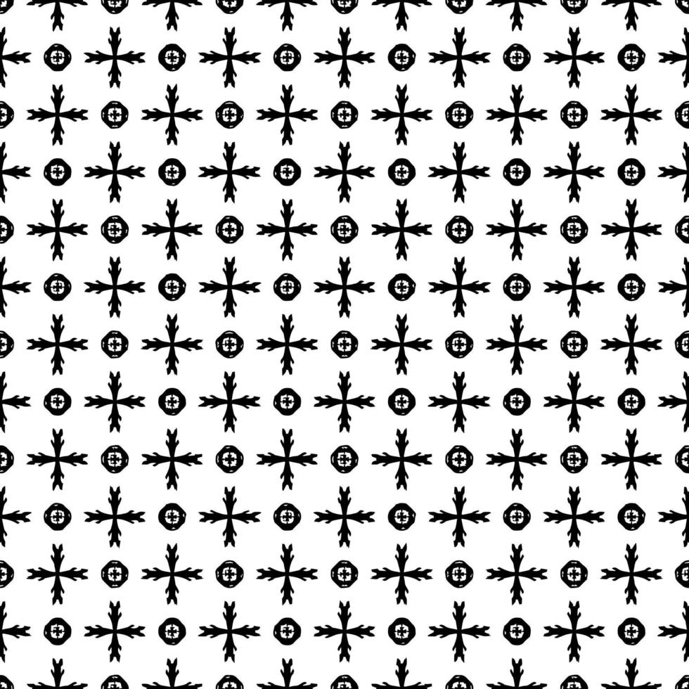 svart och vit ytmönsterstruktur. bw dekorativ grafisk design. mosaikprydnader. mönster mall. vektor