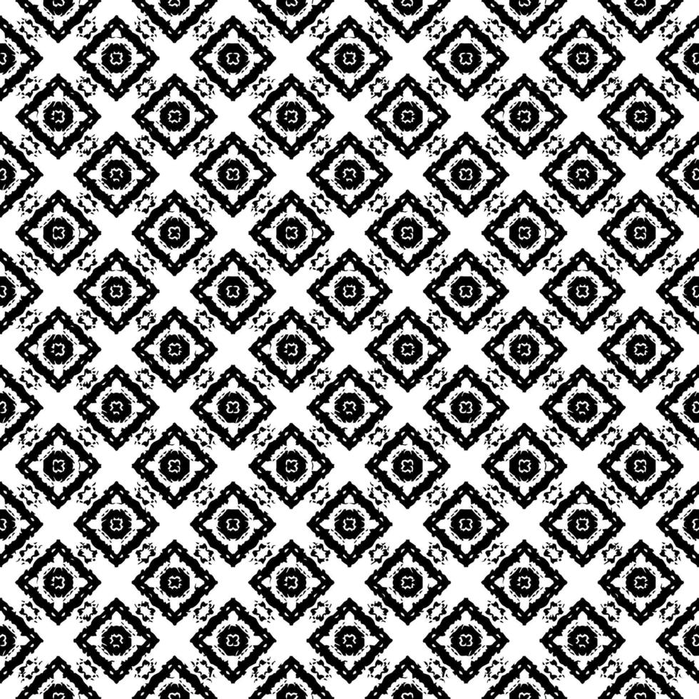 Schwarz-Weiß-Oberflächenmuster Textur. bw dekoratives Grafikdesign. Mosaik Ornamente. Mustervorlage. vektor