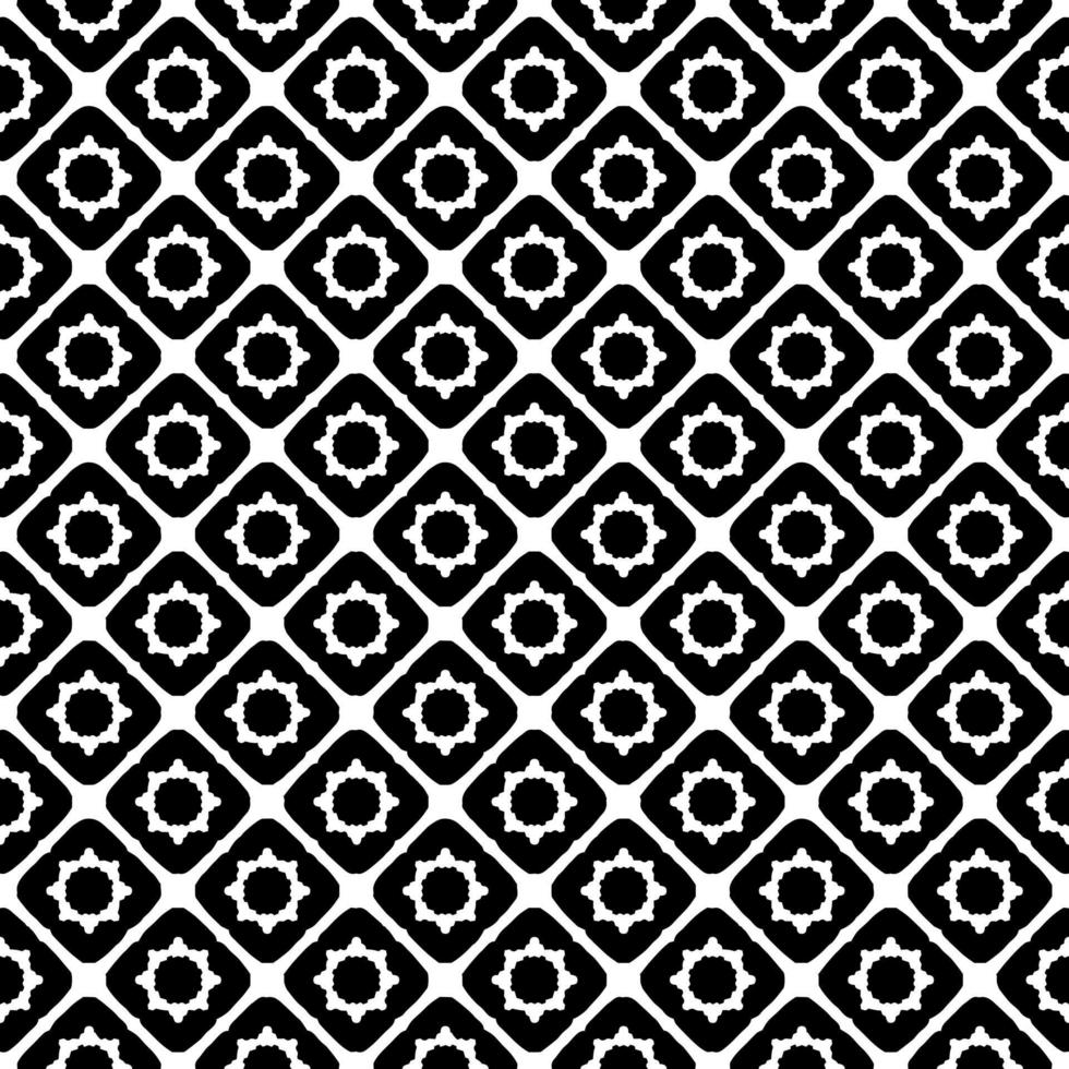 Schwarz-Weiß-Oberflächenmuster Textur. bw dekoratives Grafikdesign. Mosaik Ornamente. Mustervorlage. vektor