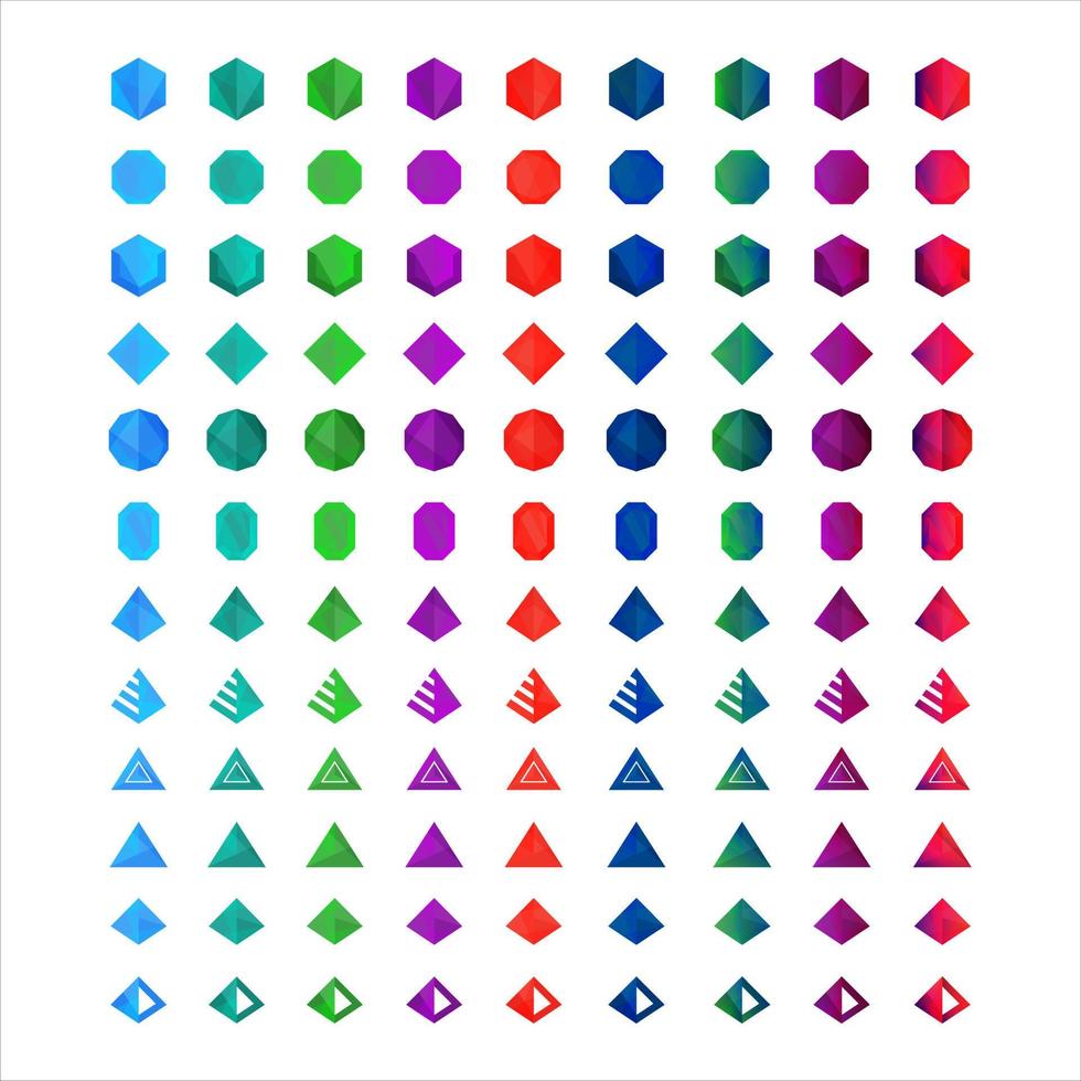 uppsättning abstrakta geometriska business logo design vektor