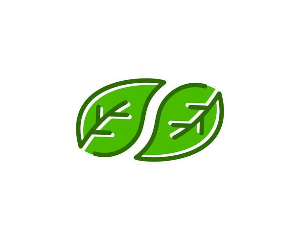 Natürliches Blatt Logo Icon Vector