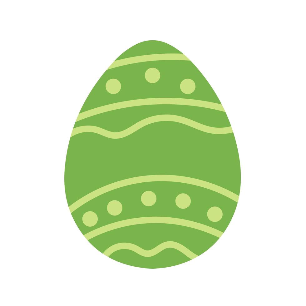 enkelt påsk stiliserat ägg i platt tecknad design - vektor på vitt