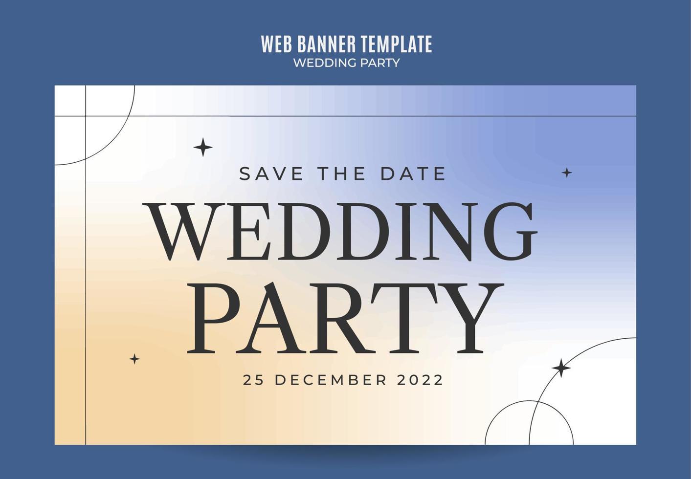 Hochzeitseinladungs-Web-Banner-Vorlage Retro-Farbverläufe Eleganz abstrakte verschwommenen Raumbereich vektor