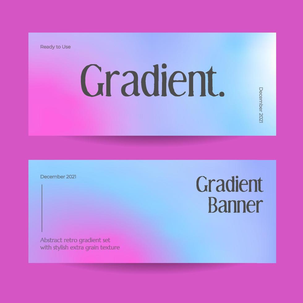 horisontell webb banner mall retro gradienter färgglada abstrakt suddig vektor