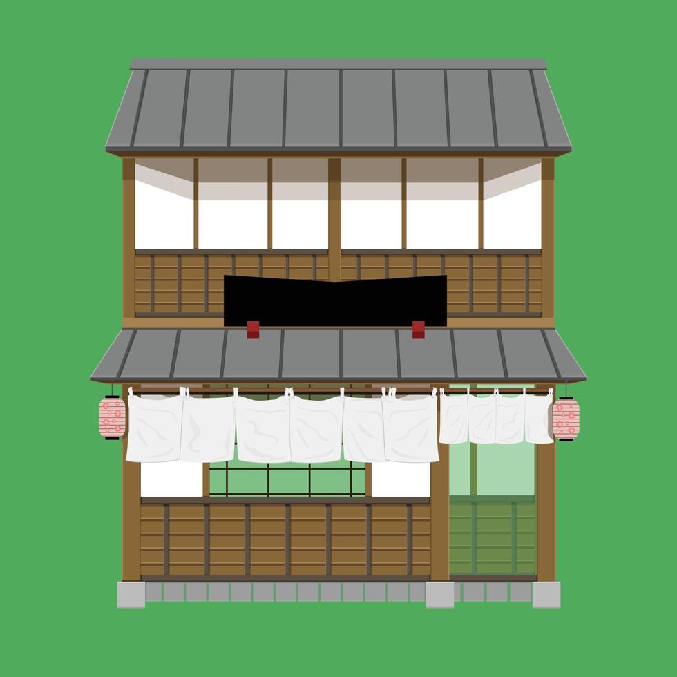 Japanisches Haus und Restaurant im Vintage-Stil. Vektorillustration eps10 vektor