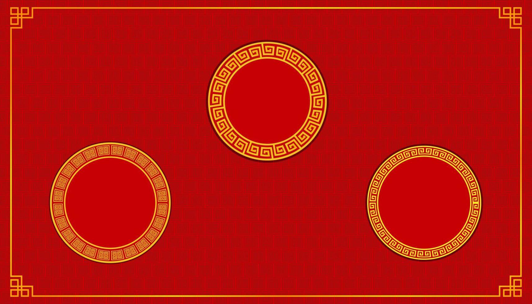 frohes chinesisches neujahr. satz des glücklichen einkreissymbols. asien urlaub. vektor