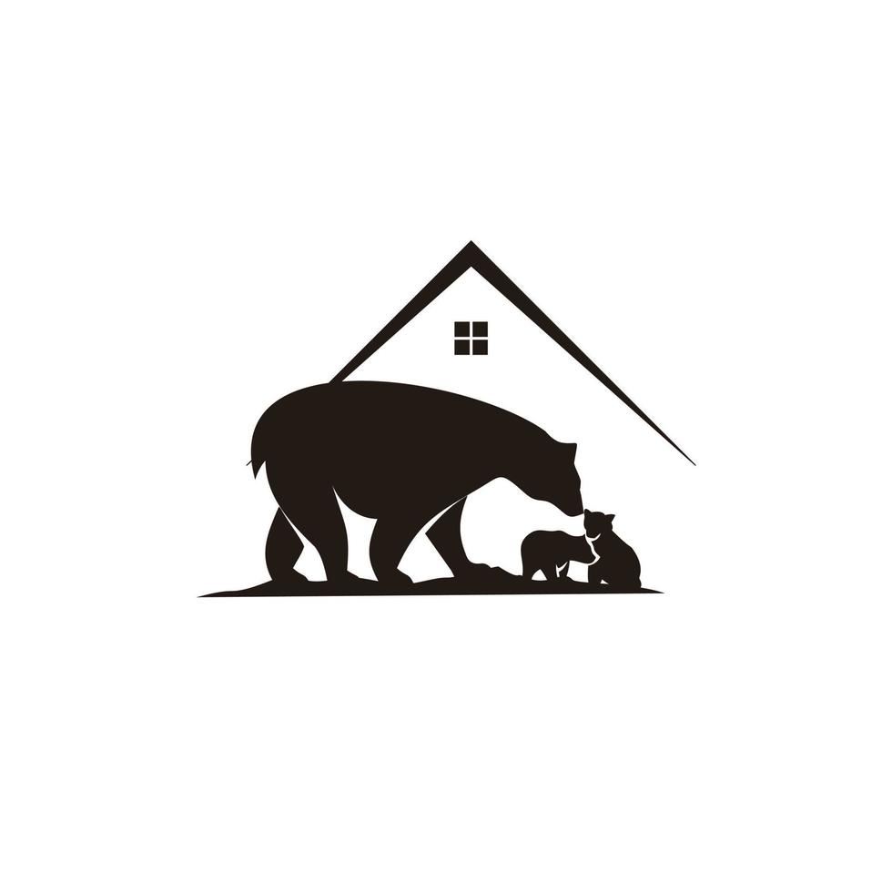 Business-Logo-Design Familie investieren Haus und Eigentum vektor