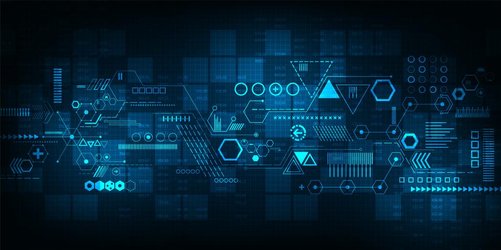 Vektorhintergrundtechnologie im Konzept von digitalem. vektor