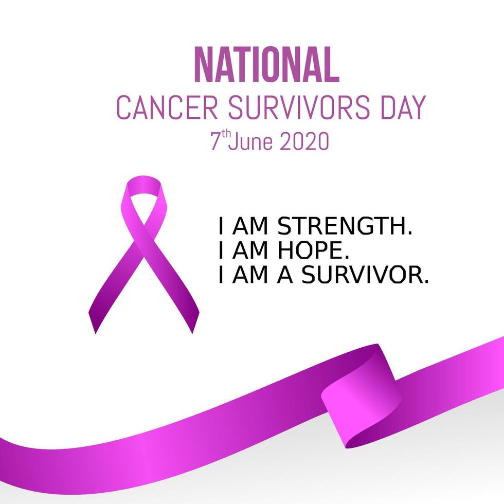 National Cancer Survivor Day Vector Illustration