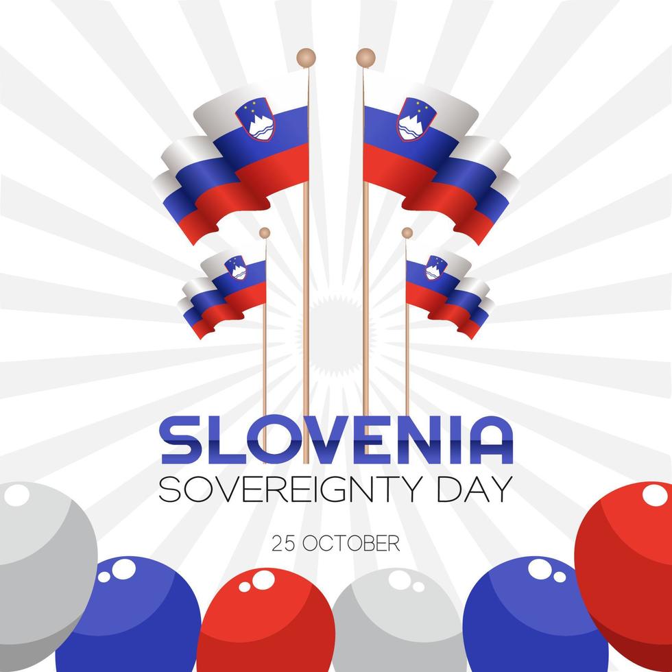 slovenien suveränitet dag vektor illustration