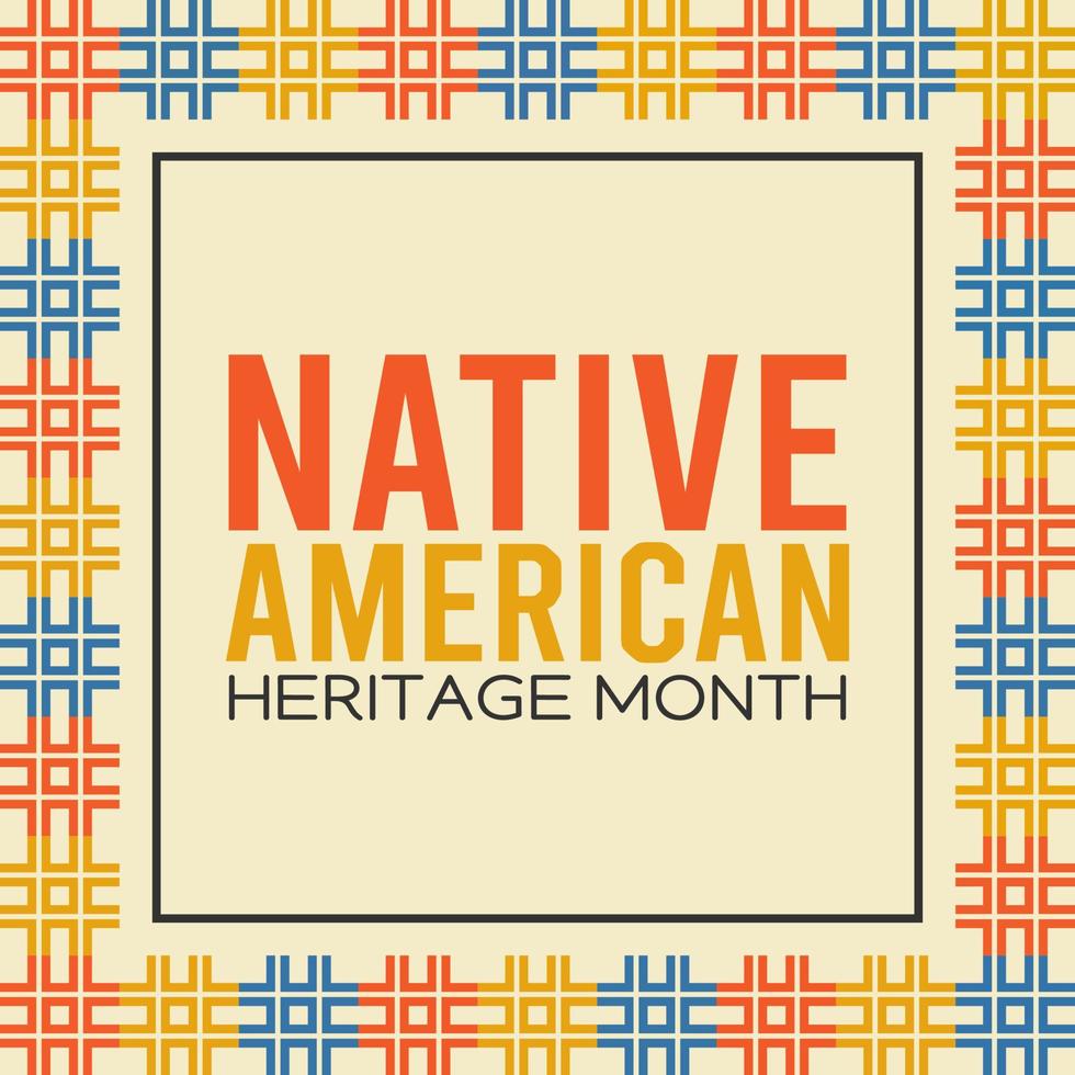 native american heritage månad vektorillustration vektor