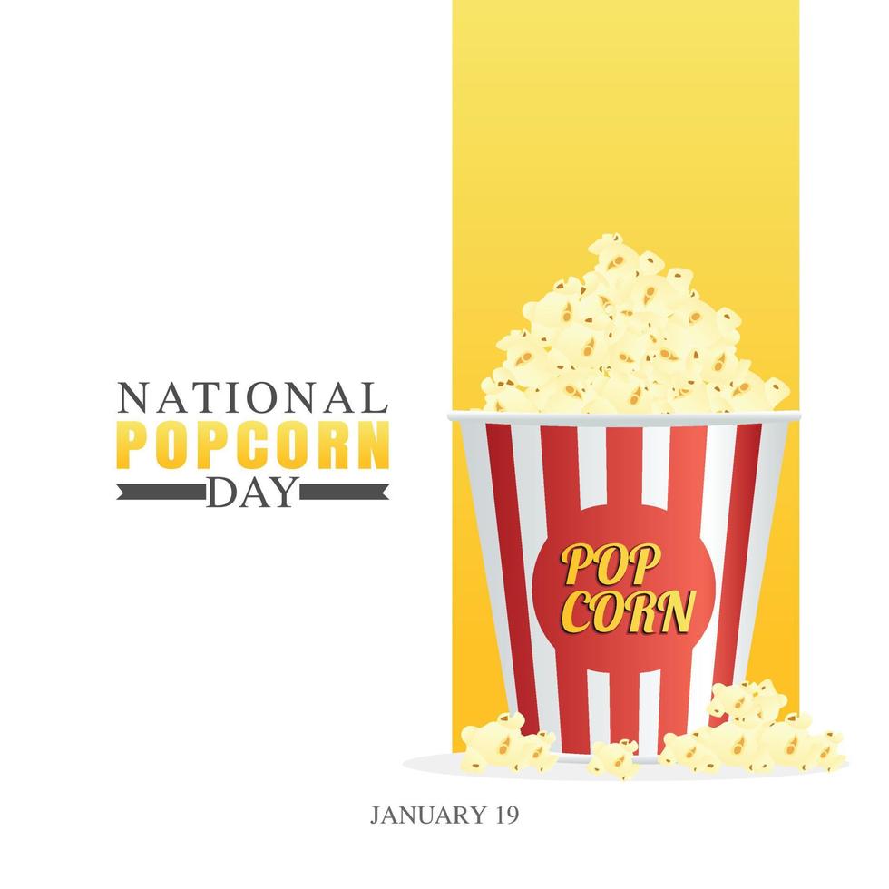 nationella popcorn dag vektor illustration