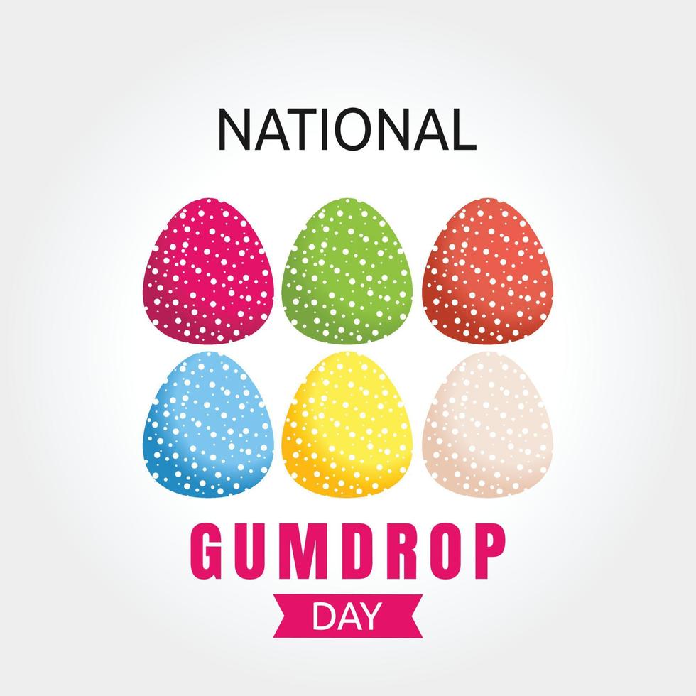 nationella gumdrop dag vektor illustration