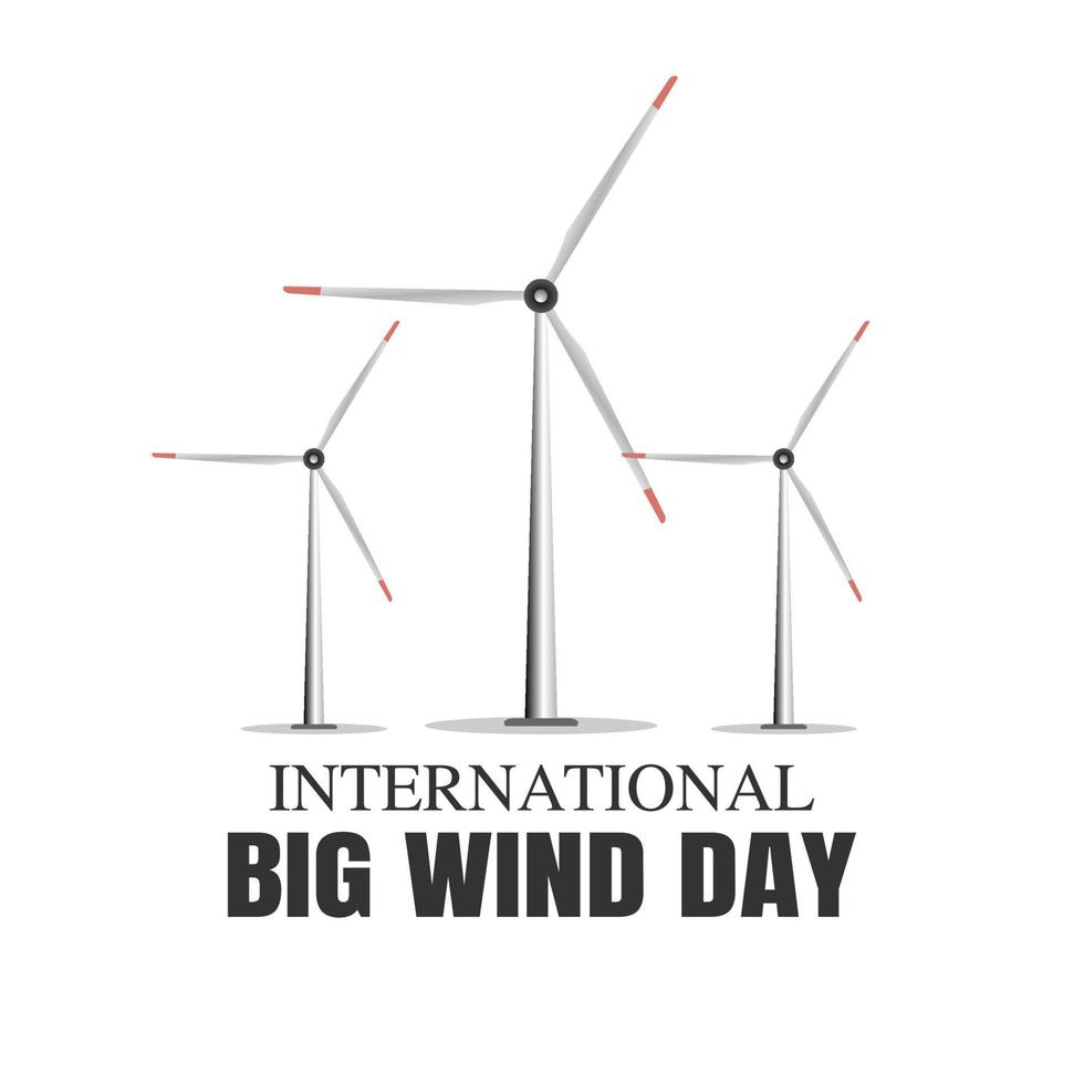 internationella stora vinddagen vektorillustration vektor
