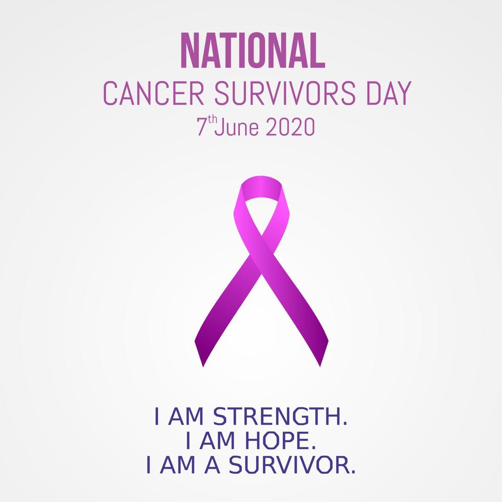 National Cancer Survivor Day Vector Illustration