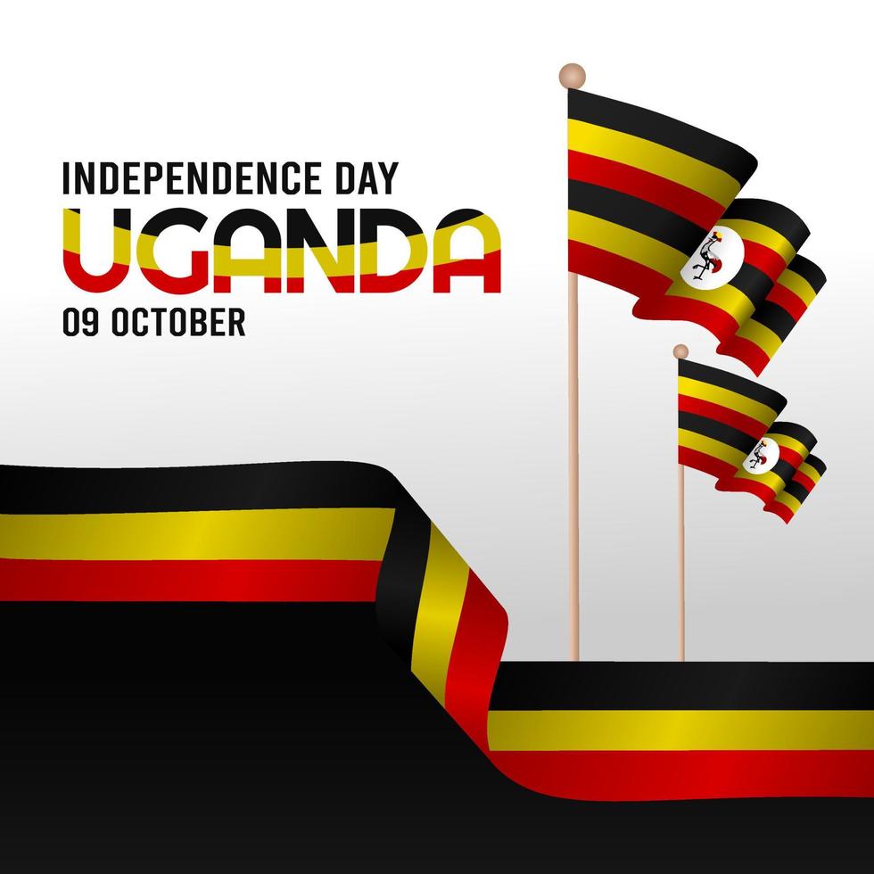 Uganda-Unabhängigkeitstag-Vektorillustration vektor