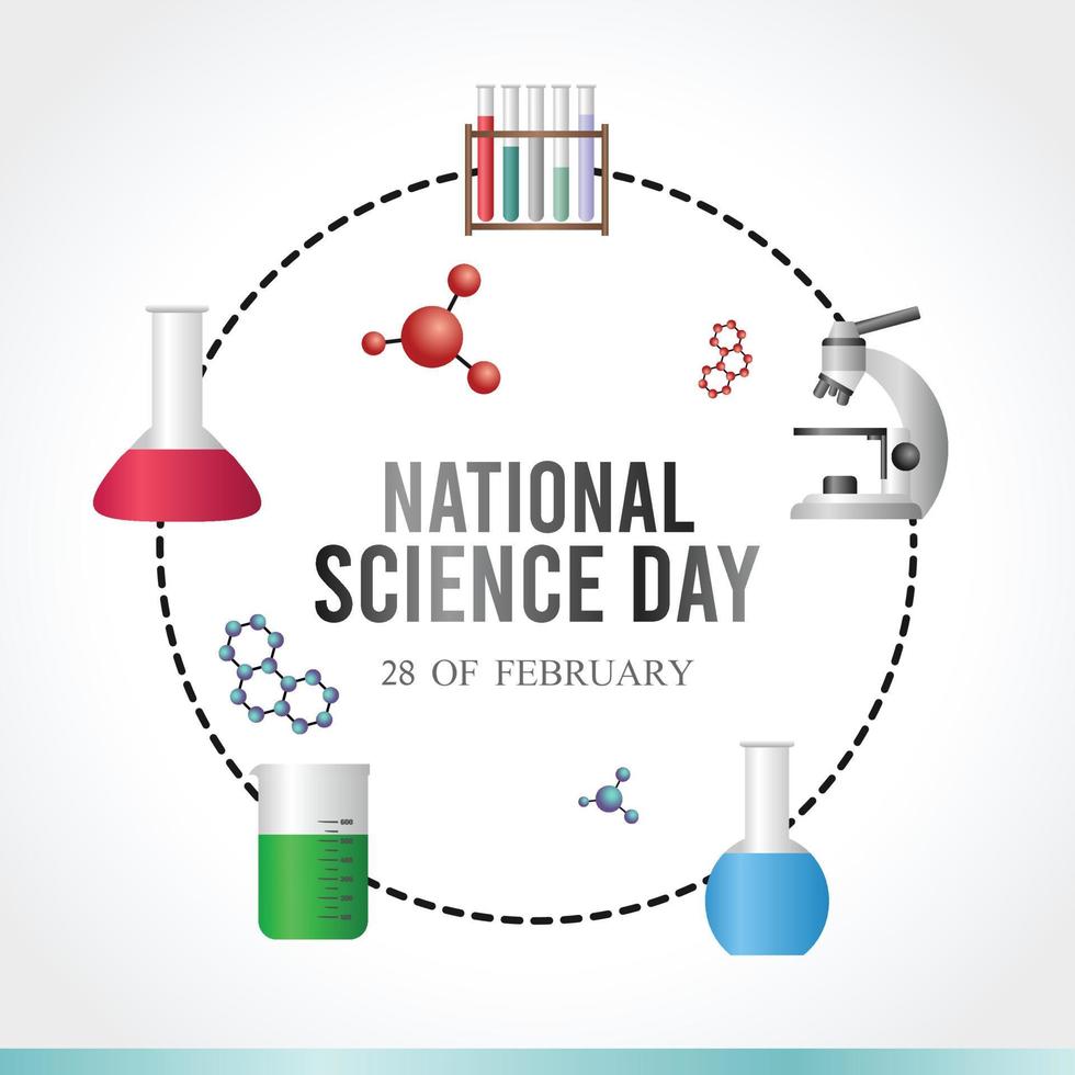 National Science Day vektorillustration vektor