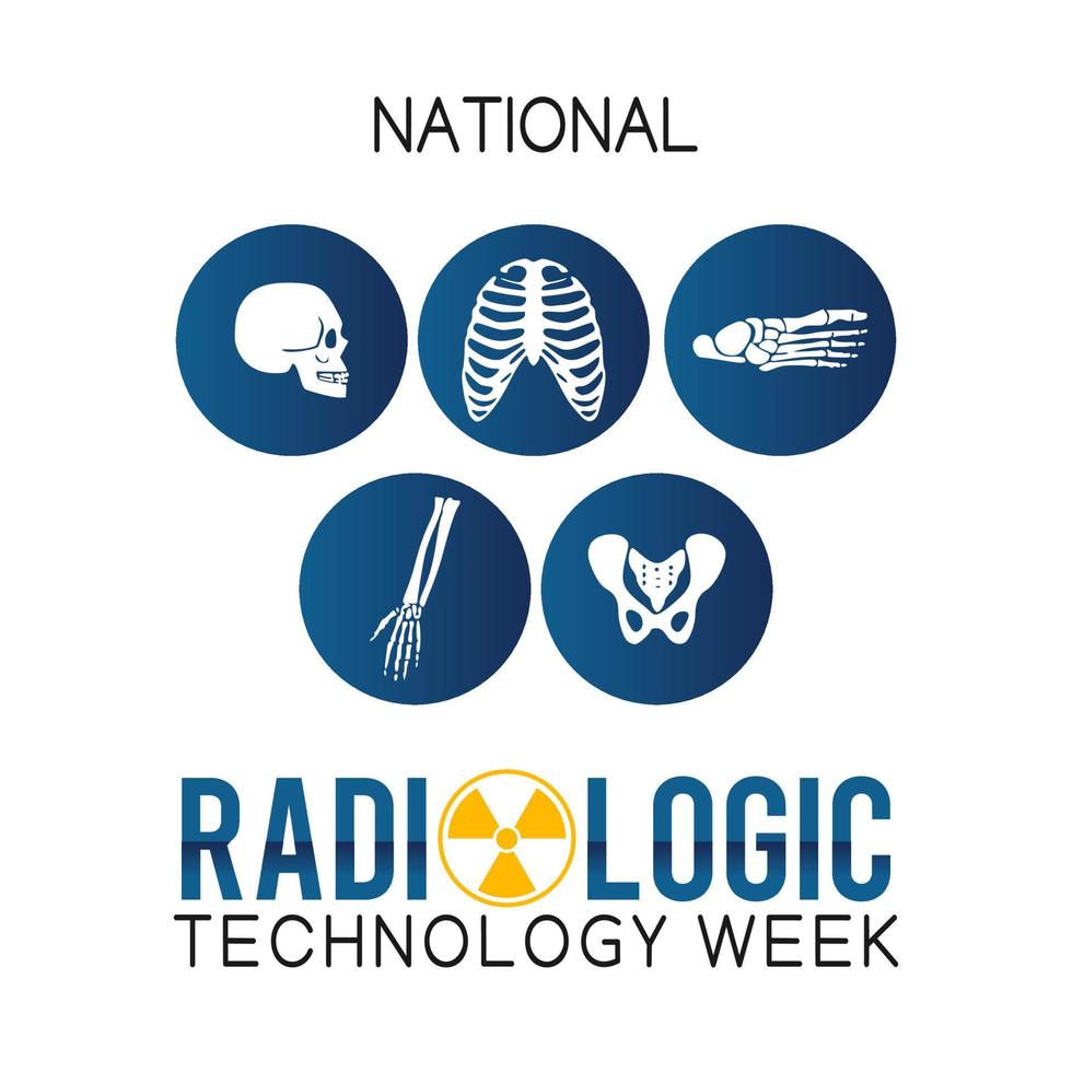 nationell radiologisk teknik vecka vektorillustration vektor