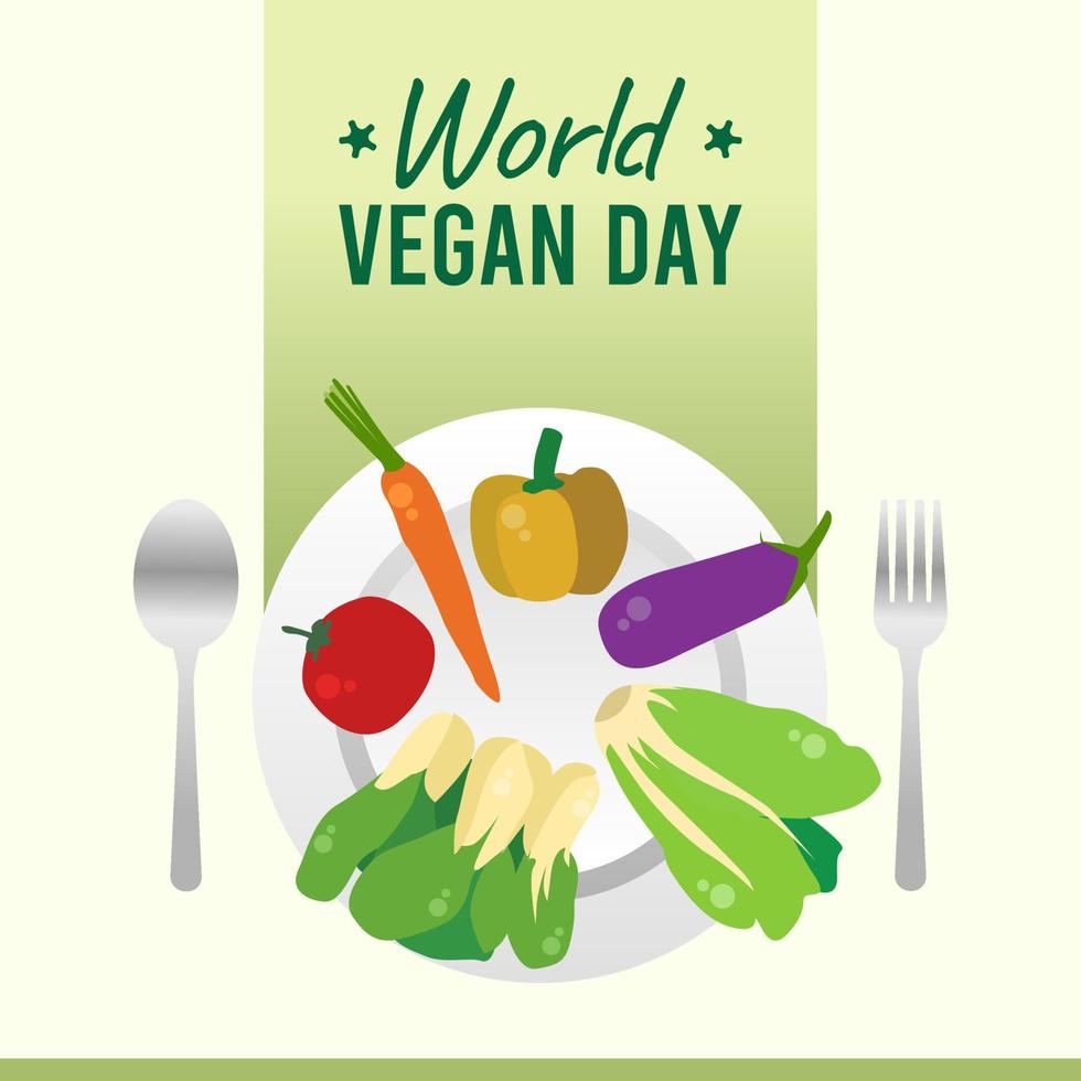 World Vegan Day vektorillustration vektor