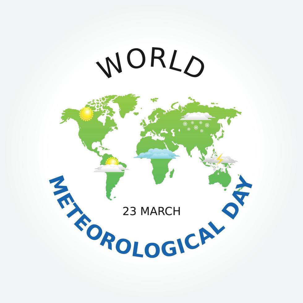 världens meteorologiska dag vektorillustration vektor