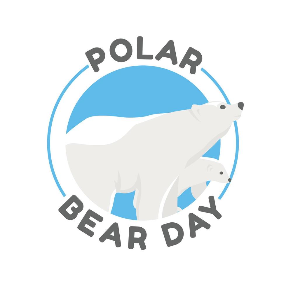 isbjörn dag vektor illustration