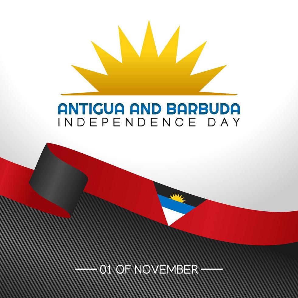 antigua och barbuda självständighetsdagen vektorillustration vektor