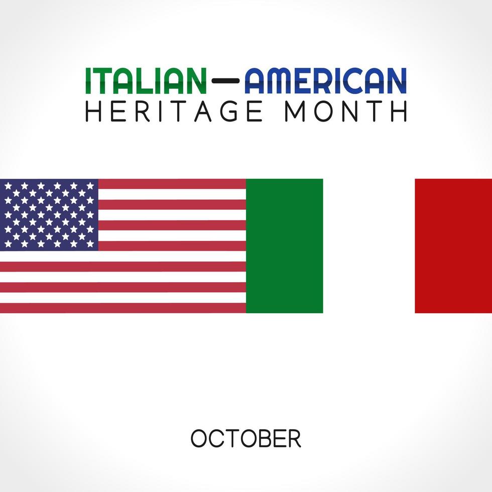 italia - amerikanskt arv månad vektorillustration vektor