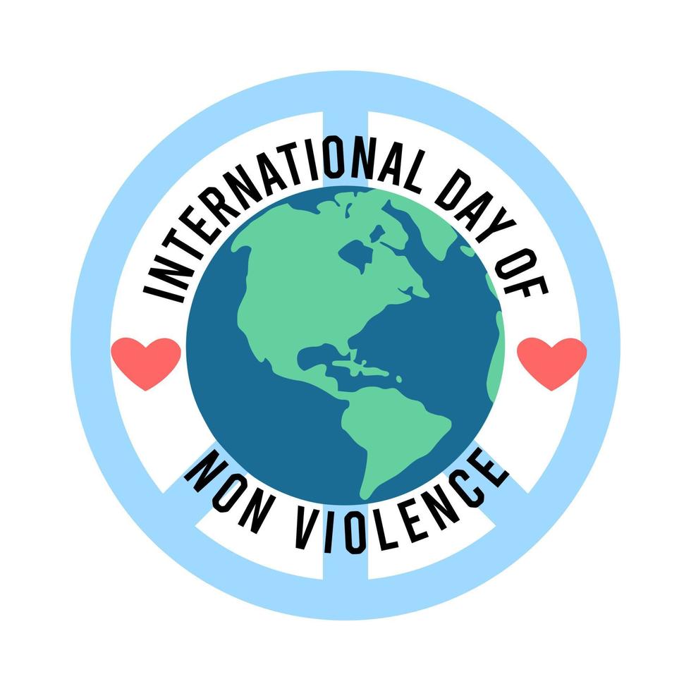 internationella dagen för icke-våld vektorillustration vektor