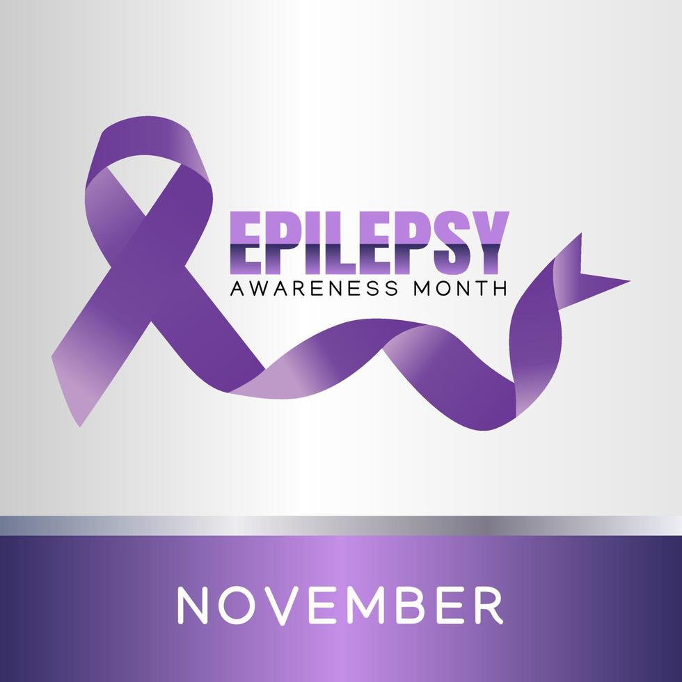 epilepsi medvetenhet månad vektor illustration