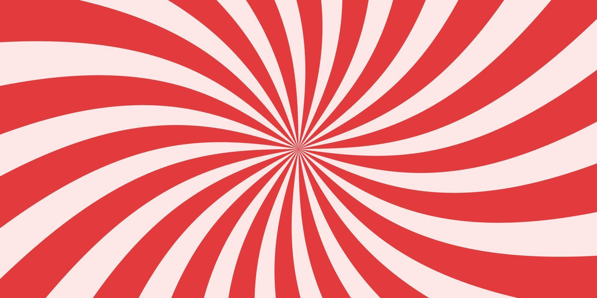 spiral godis röd och vit bakgrund. virvel söt karamell mönster. Vortex lollipop tapet. twist godis bakgrund. abstrakt modern design. vektor illustration.