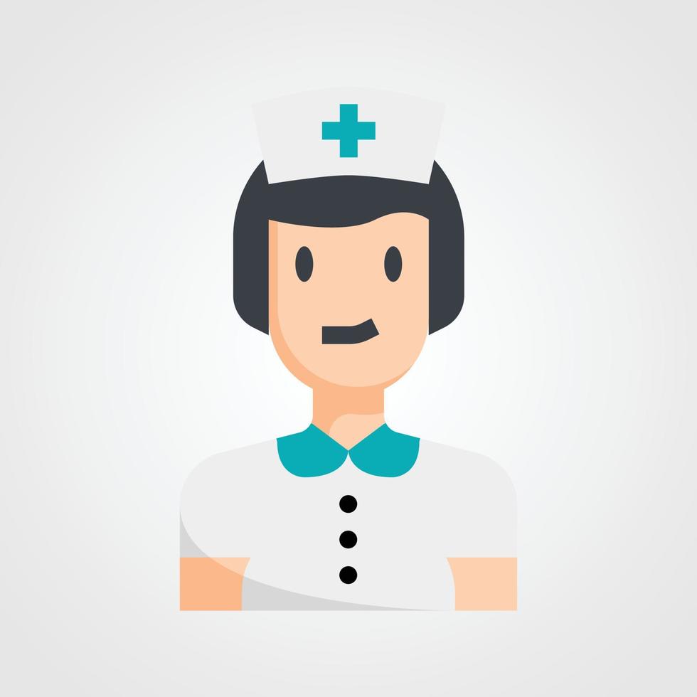 Krankenschwester-Symbol-Avatar-Vektor-Illustration vektor