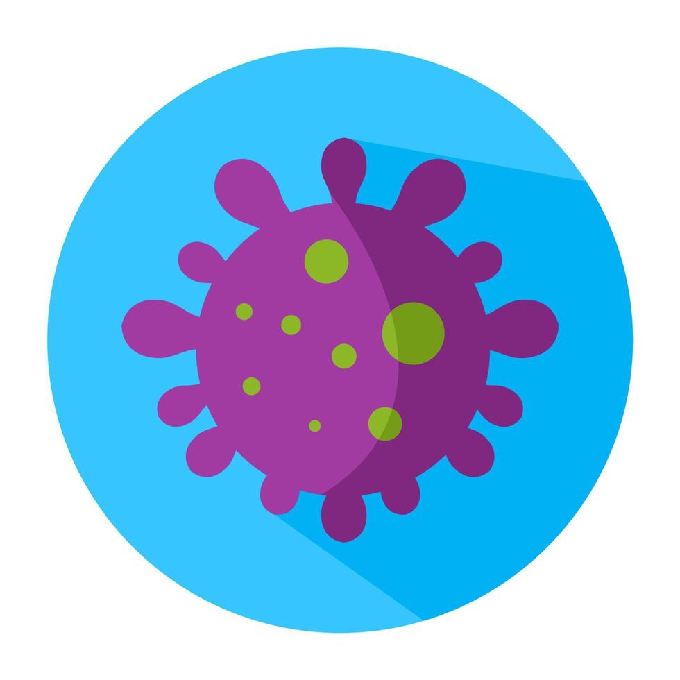 virus ikonen tecknad platt design vektor