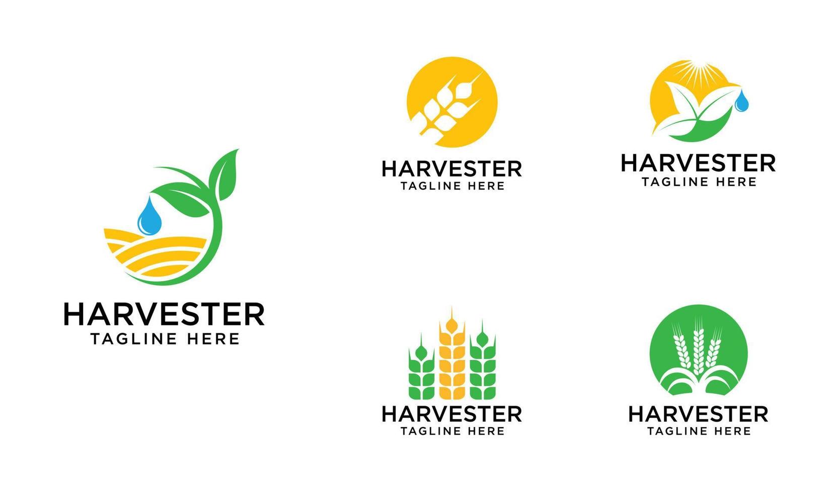 Farm-Logo-Design-Kollektion vektor