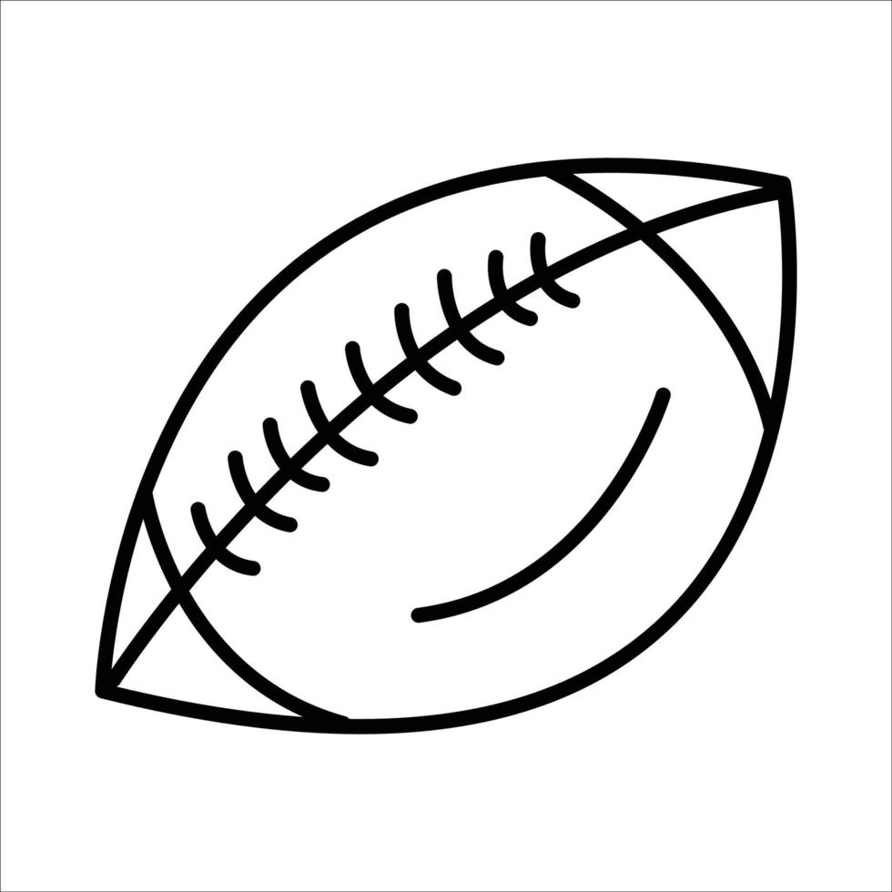 American-Football-Ball-Linie-Symbol. geeignet für American Football. einfaches Design editierbar. Design-Vorlagenvektor vektor