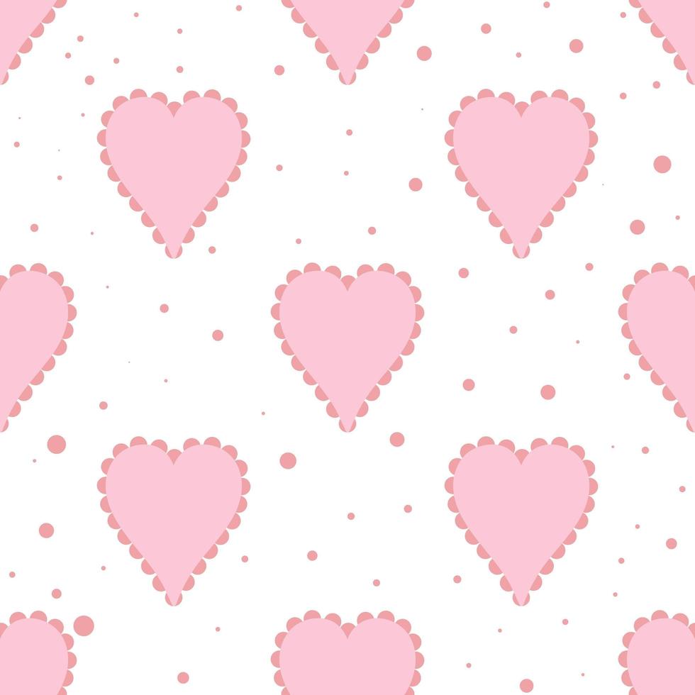 nahtloses Muster mit rosa Herzen vektor