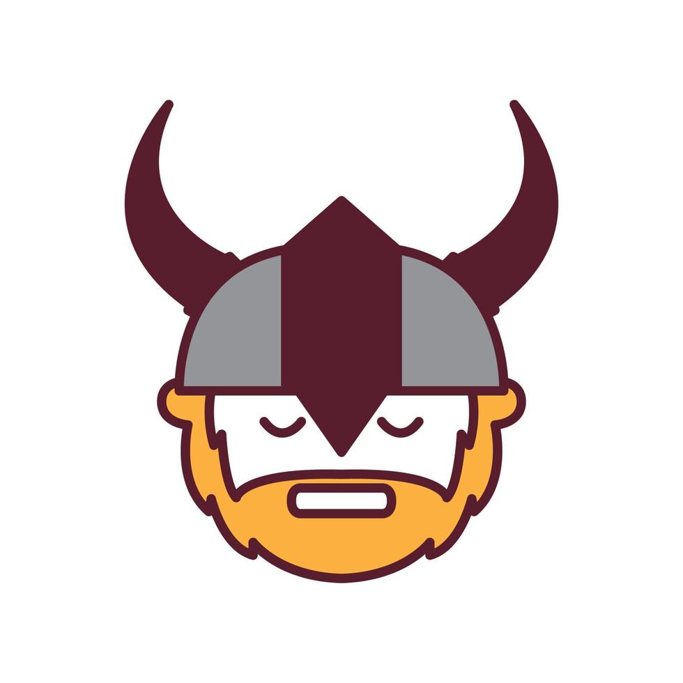 färgad söt pojke viking logotyp design vektor grafisk symbol ikon tecken illustration kreativ idé