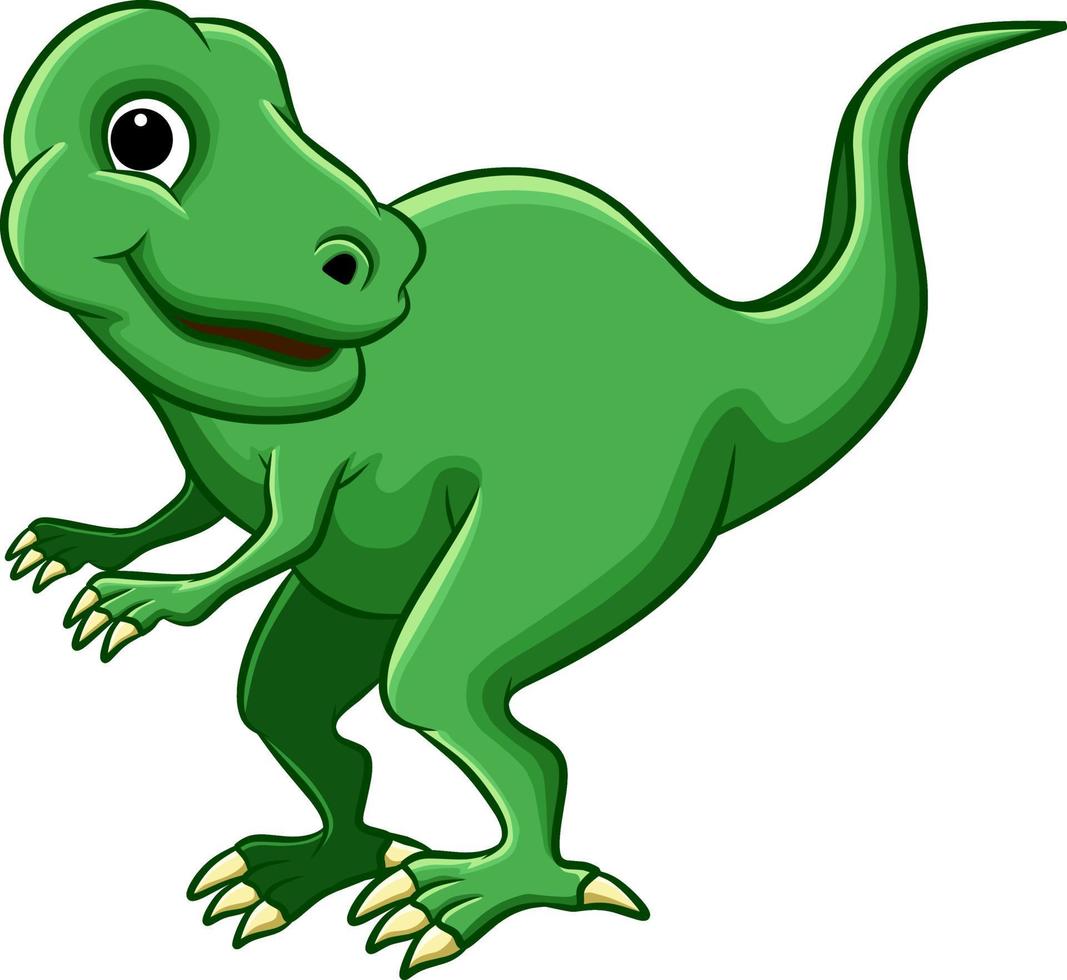 en söt dinosaurie t rex djur seriefigur illustration vektor