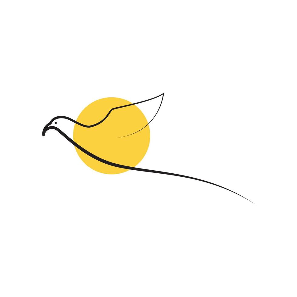 Linie moderne Fliege Vogelparadies Logo Symbol Symbol Vektorgrafik Design Illustration Idee kreativ vektor