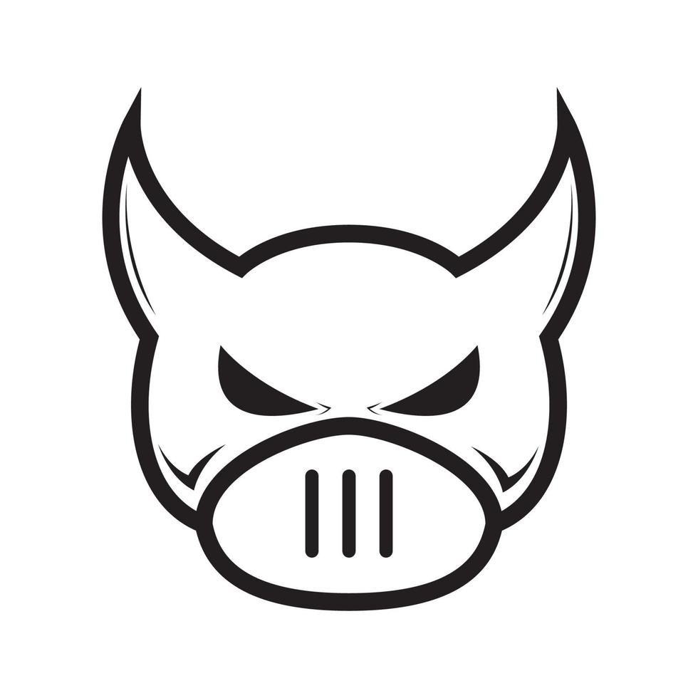 bull monster med horn och mask logotyp symbol ikon vektor grafisk design illustration idé kreativ